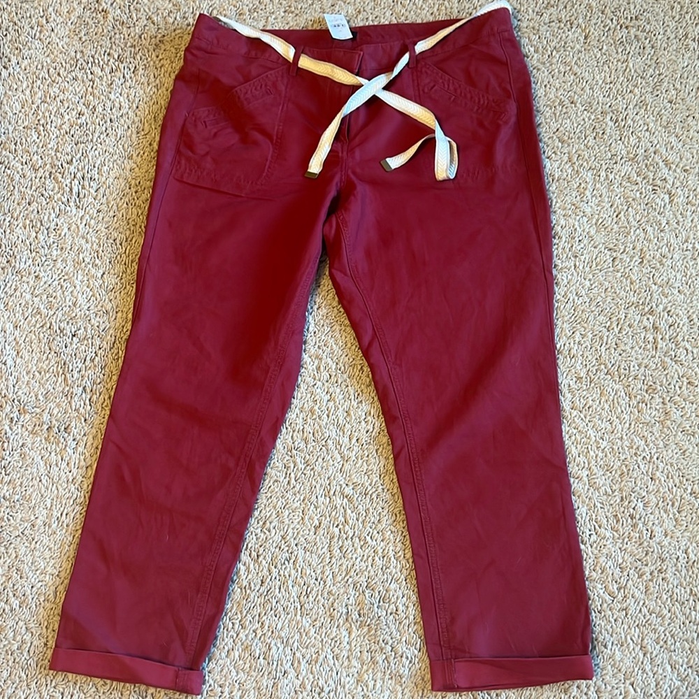 Loft Cotton Linen crop pants
